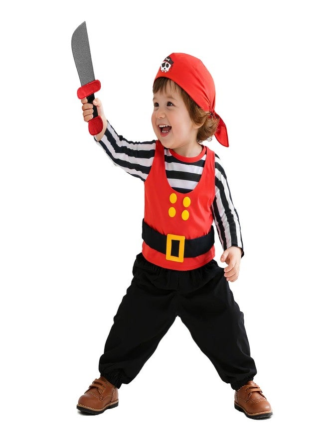 MCJC Baby Pirate Costume Set with Accessories for Toddlers, Cosplay Dress Up Set for Halloween - Image 1